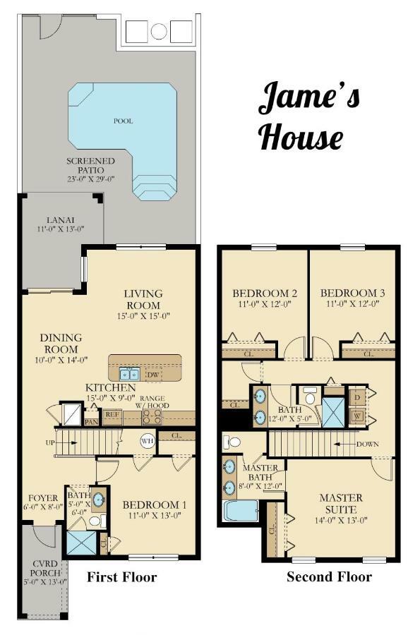 C - New 4 Bedroom Home - 5 Miles To Disney - Free Water Park - Private Pool Кисими Екстериор снимка
