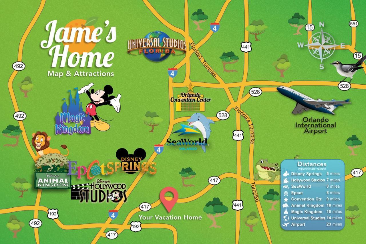 C - New 4 Bedroom Home - 5 Miles To Disney - Free Water Park - Private Pool Кисими Екстериор снимка